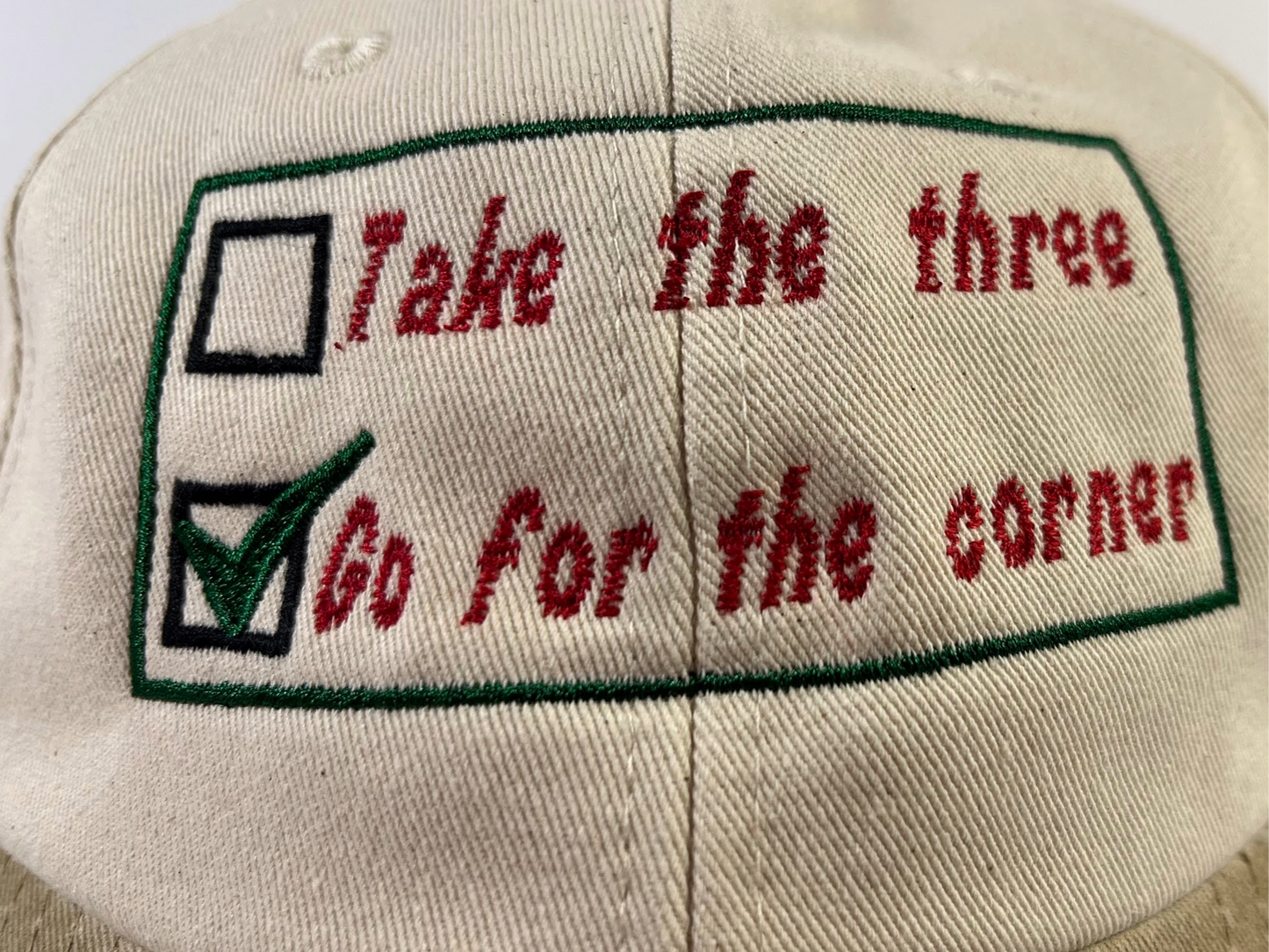 Go For The Corner | Embroidered Dad Cap
